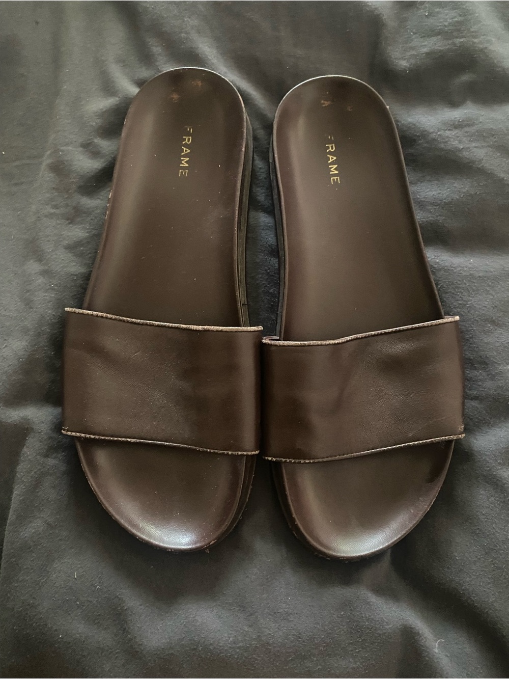 Frame leather slides